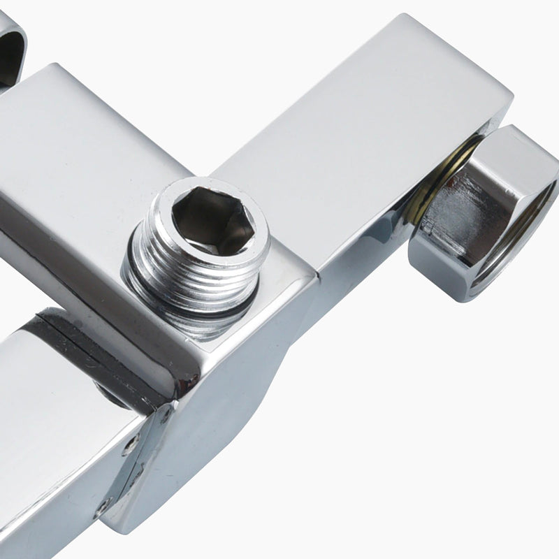 Square Chrome Shower Mixer with Lever Handle - Image 3