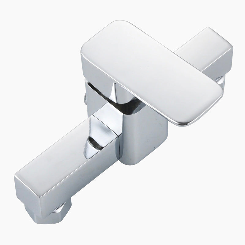 Square Chrome Shower Mixer with Lever Handle - Image 4