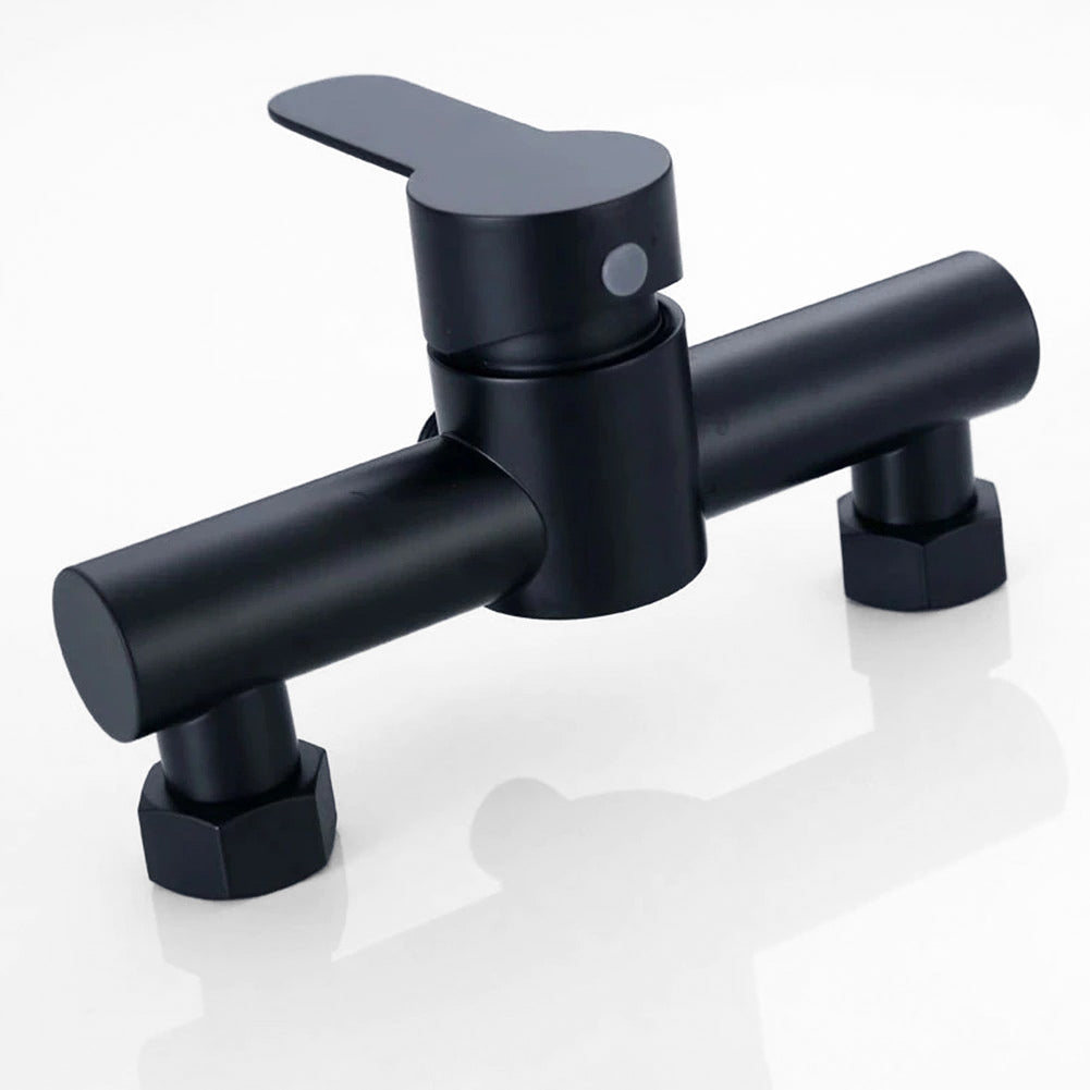 Modern Matte Black Single Lever Shower Faucet - Image 2