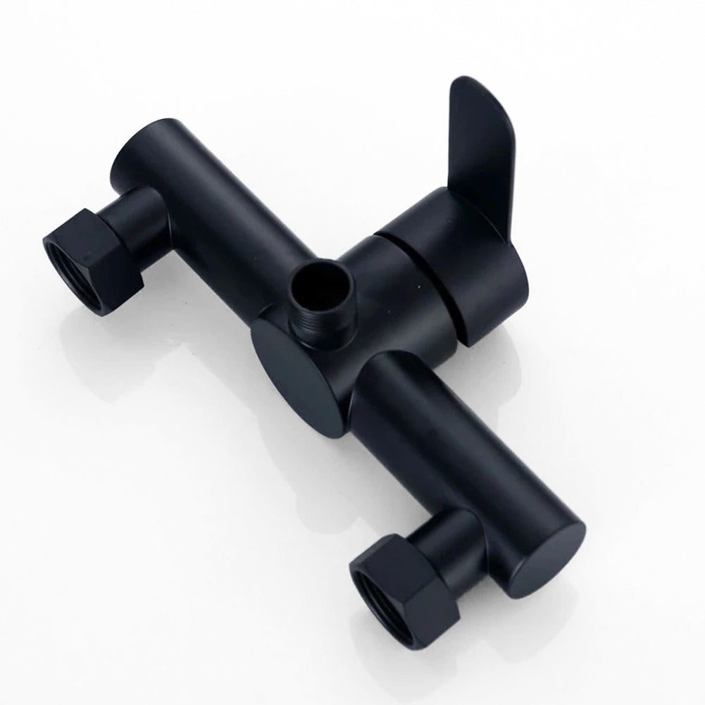 Modern Matte Black Single Lever Shower Faucet - Image 4