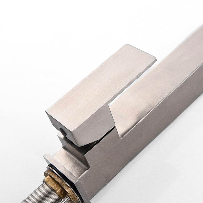 Modern Brushed Stainless Steel Square Kitchen Faucet - Image 3