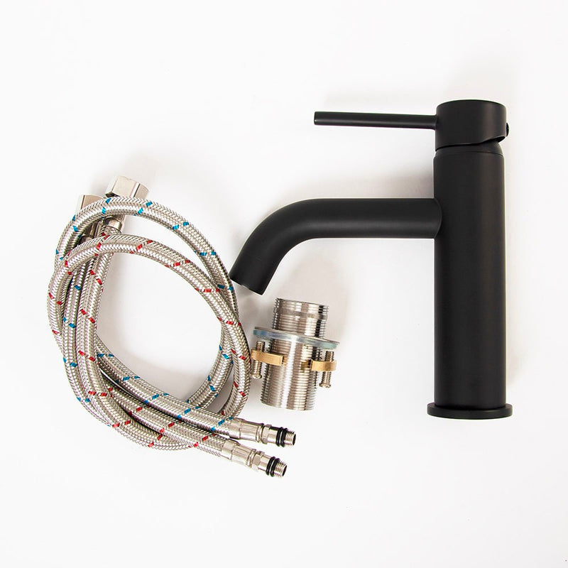 Modern Matte Black Single Lever Basin Faucet - Image 3