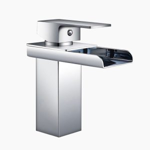 Modern Chrome Waterfall Basin Faucet