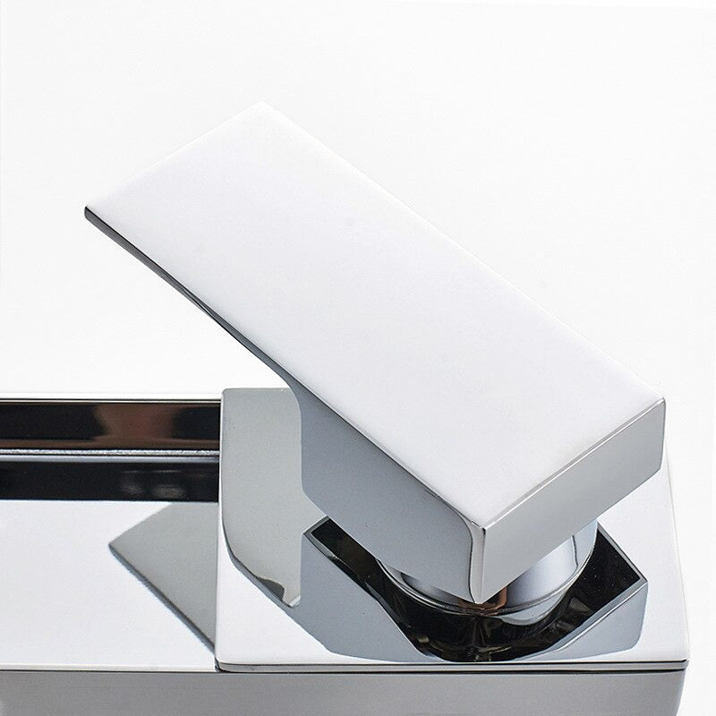 Modern Chrome Waterfall Basin Faucet - Image 3