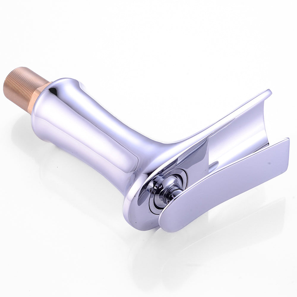 Modern Single Handle Chrome Waterfall Faucet - Image 4
