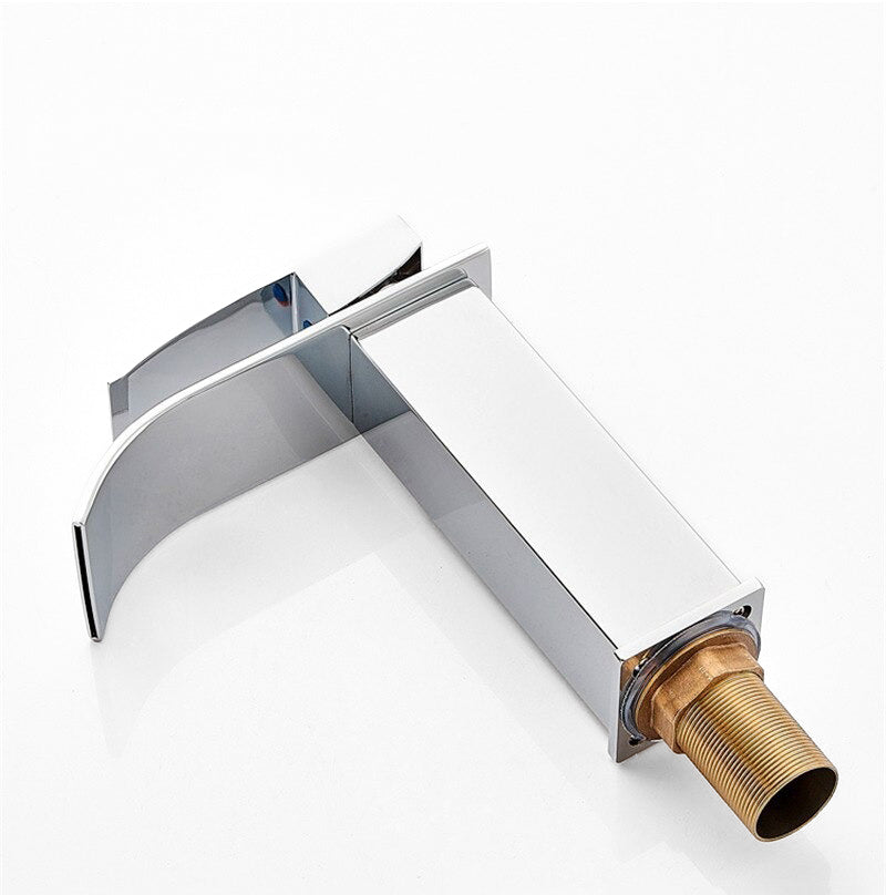 Modern Chrome Waterfall Basin Faucet - Image 4