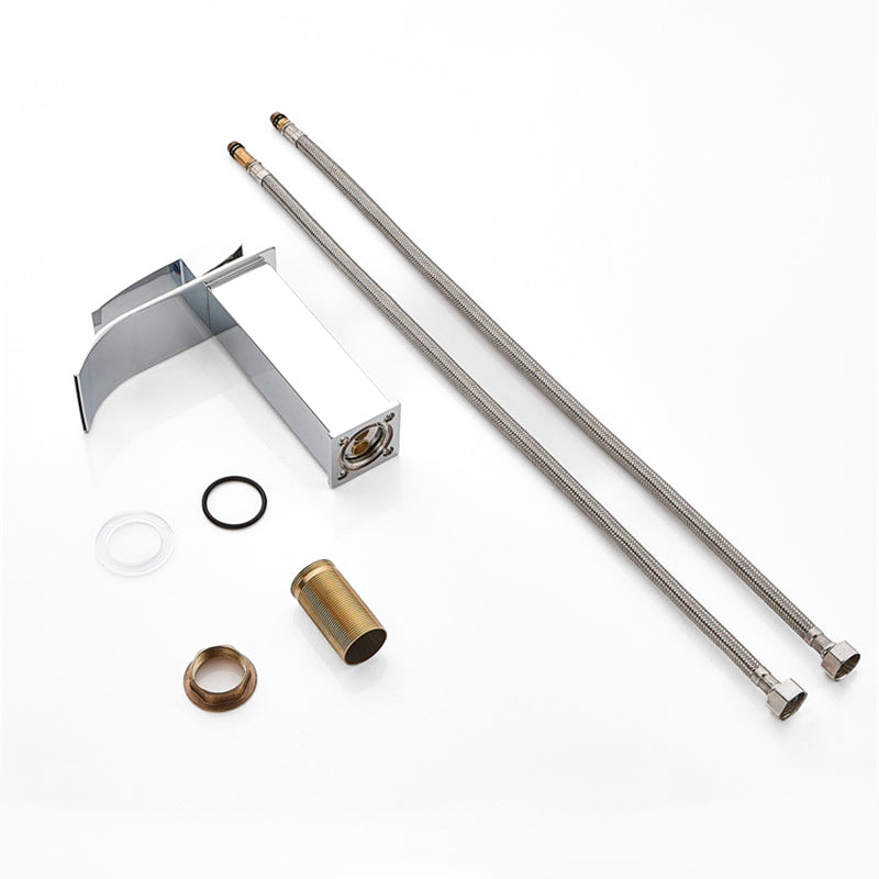 Modern Chrome Waterfall Basin Faucet - Image 2