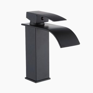 Matte Black Waterfall Vessel Bathroom Faucet
