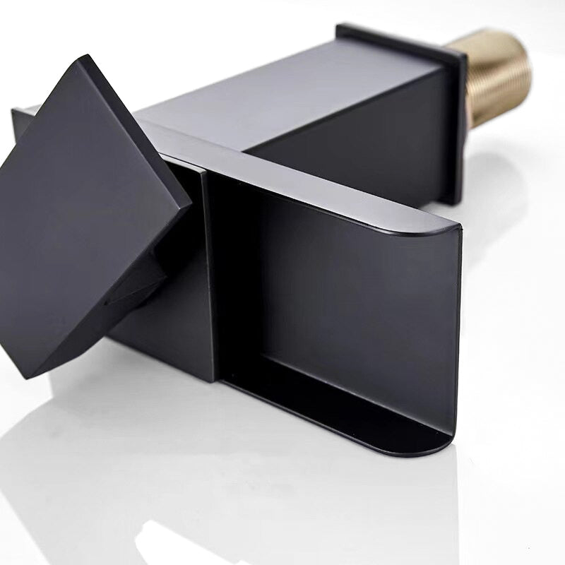 Modern Matte Black Waterfall Basin Faucet - Image 3