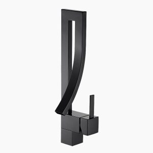 Modern Matte Black Open-Frame Faucet