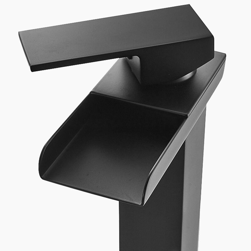 Tall Matte Black Waterfall Basin Faucet - Image 2