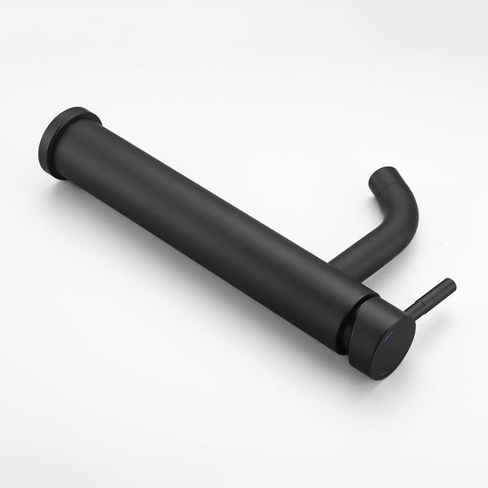 Modern Matte Black Tall Basin Faucet with Single Handle - Image 3