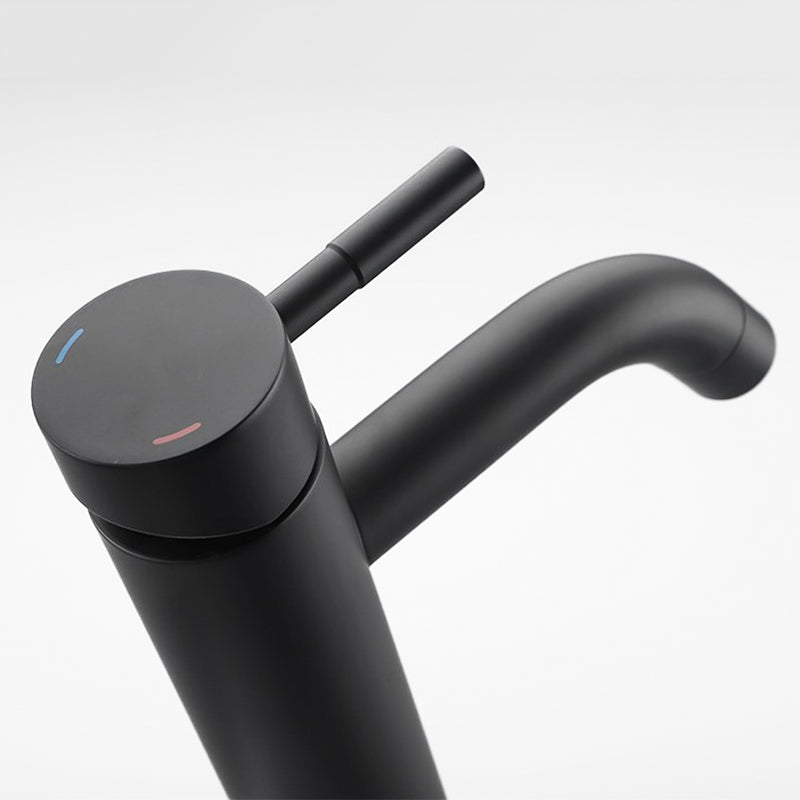 Modern Matte Black Tall Basin Faucet with Single Handle - Image 2