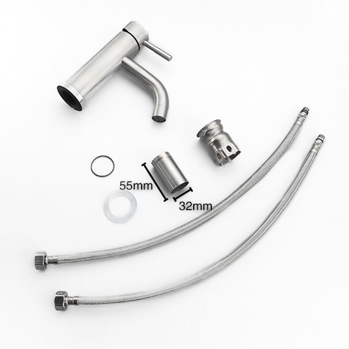 Modern Brushed Stainless Steel Single Lever Faucet - Image 4