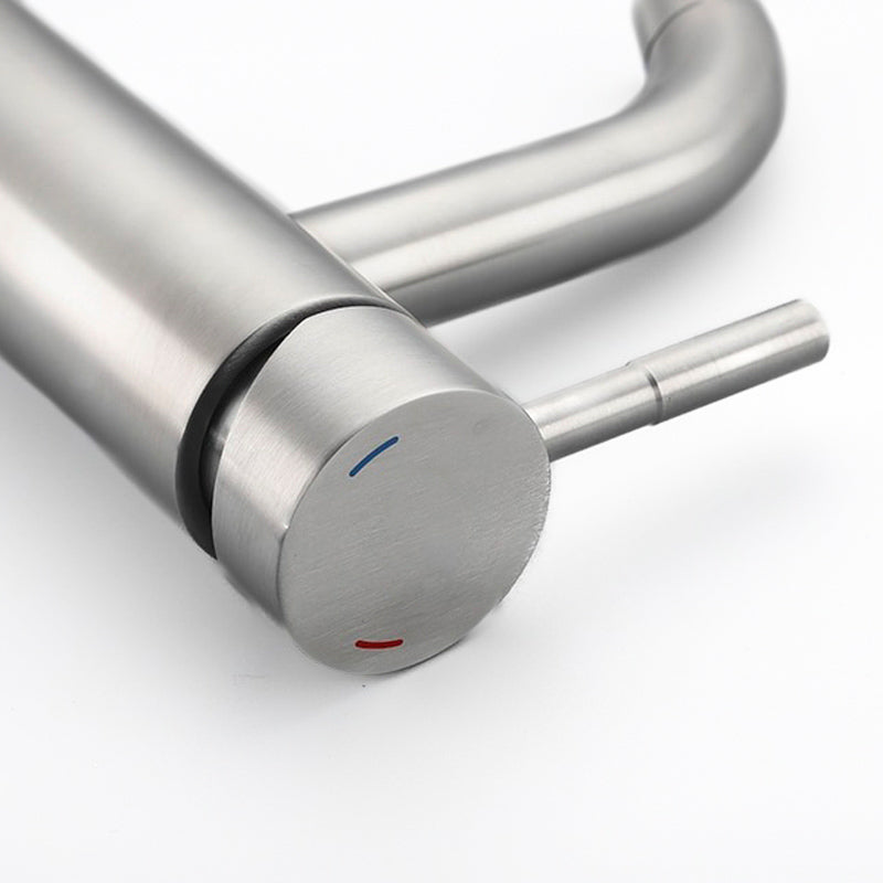 Modern Brushed Stainless Steel Single Lever Faucet - Image 5