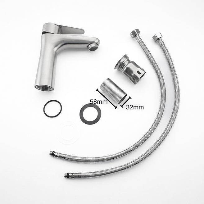 Modern Brushed Single Handle Basin Faucet - Image 2