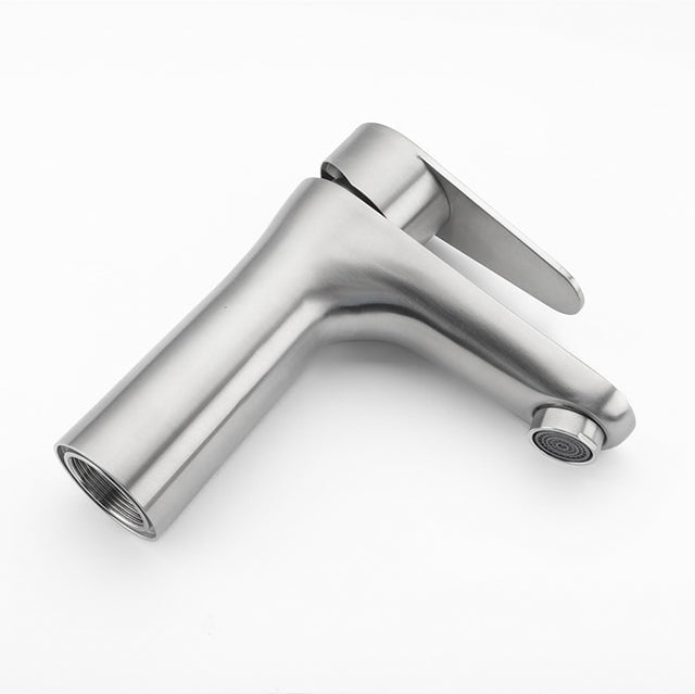 Modern Brushed Single Handle Basin Faucet - Image 3