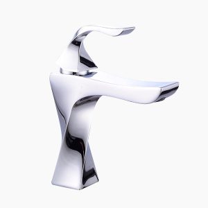 Polished Chrome Twist Single Lever Basin Faucet