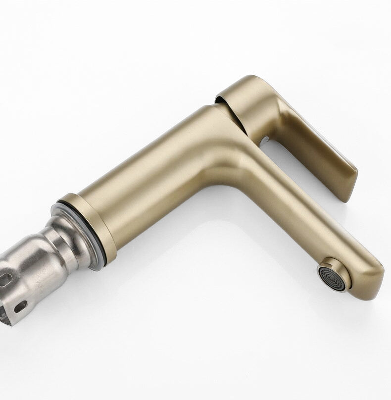 Modern Brushed Gold Single Handle Faucet - Image 3