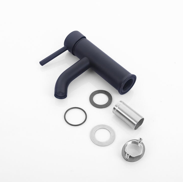 Sleek Matte Black Single-Handle Basin Faucet - Image 2