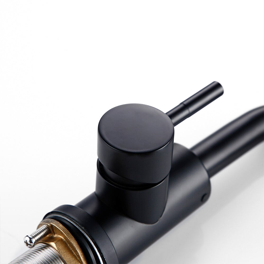 Modern Matte Black Single Lever Kitchen Faucet - Image 4