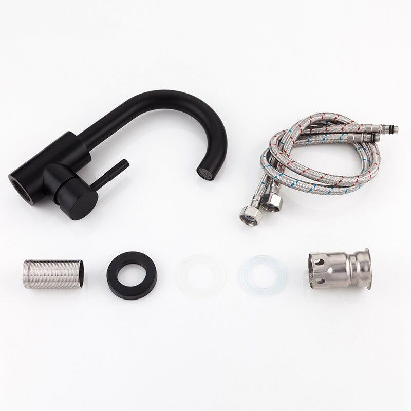 Matte Black Gooseneck Single Handle Faucet - Image 2