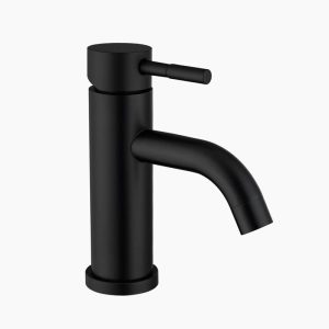 Modern Matte Black Single Lever Basin Faucet