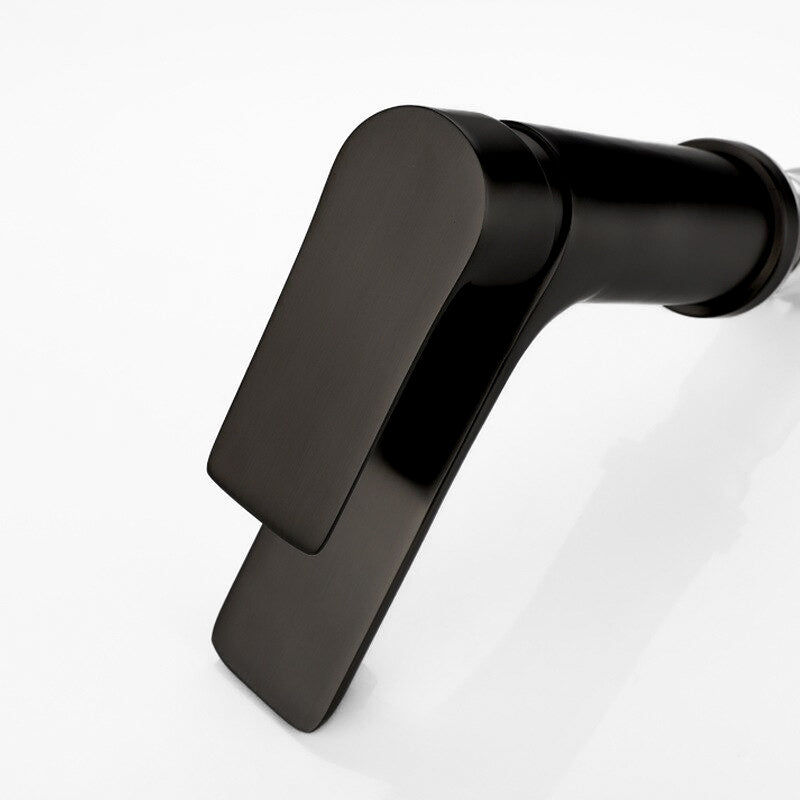 Modern Matte Black Flat Lever Basin Faucet - Image 4