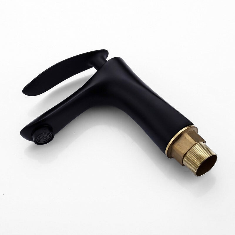 Sleek Matte Black Single Lever Sink Faucet - Image 2