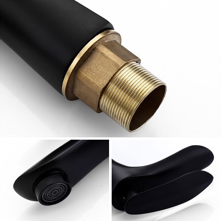 Sleek Matte Black Single Lever Sink Faucet - Image 3
