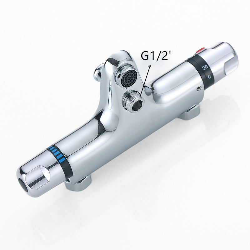 Chrome Thermostatic Shower Mixer with Safety Stop - Image 2