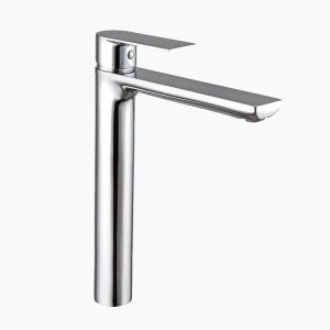 Tall Modern Chrome Single-Lever Basin Faucet