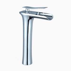 Modern Tall Single Handle Chrome Waterfall Faucet