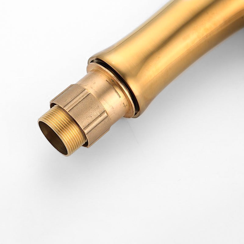 Brushed Gold Tall Waterfall Basin Faucet - Image 5
