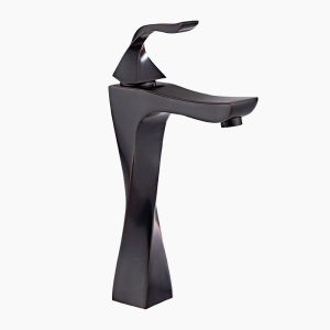 Modern Twisted Oil Rubbed Bronze Basin Faucet