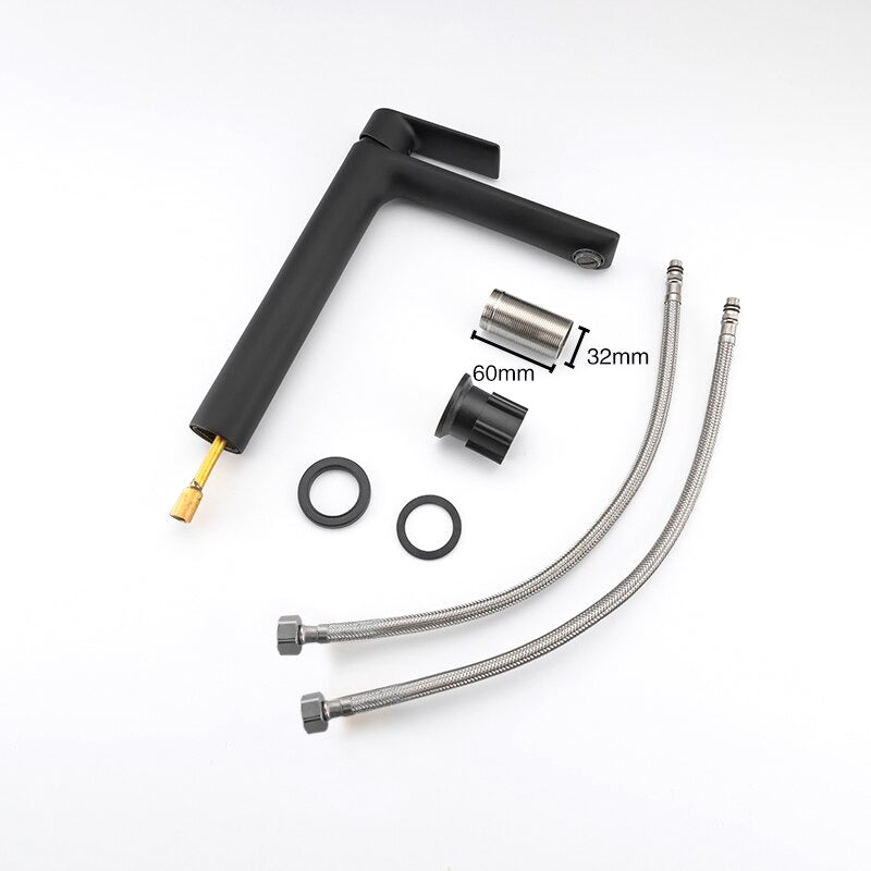 Modern Matte Black Tall Single-Lever Basin Faucet - Image 3