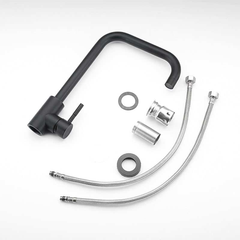 Modern Matte Black U-Spout Kitchen Faucet - Image 2