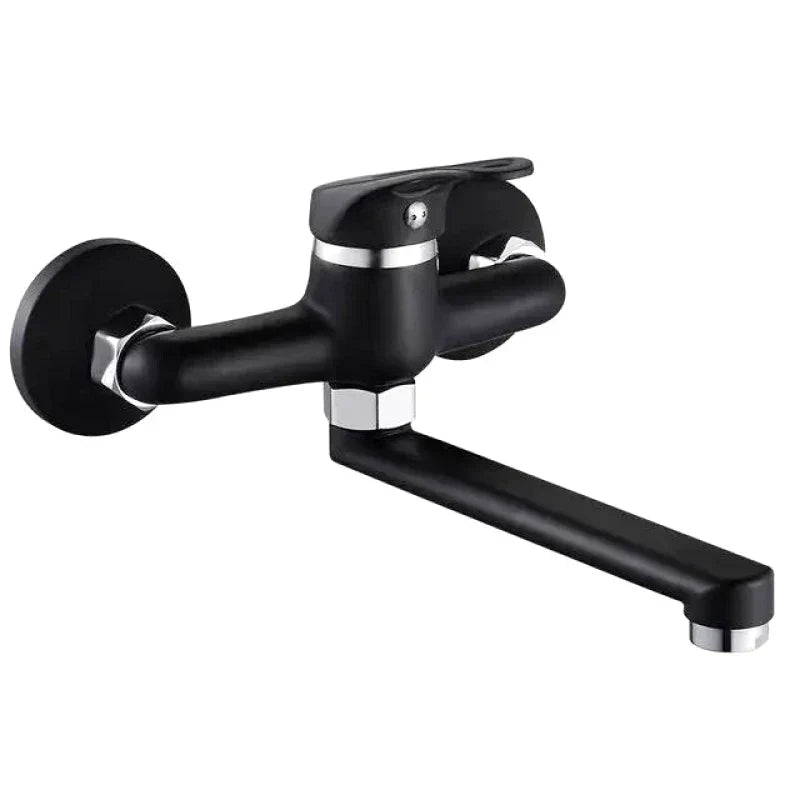 Matte Black Wall Mount Folding Kitchen Faucet - Image 2
