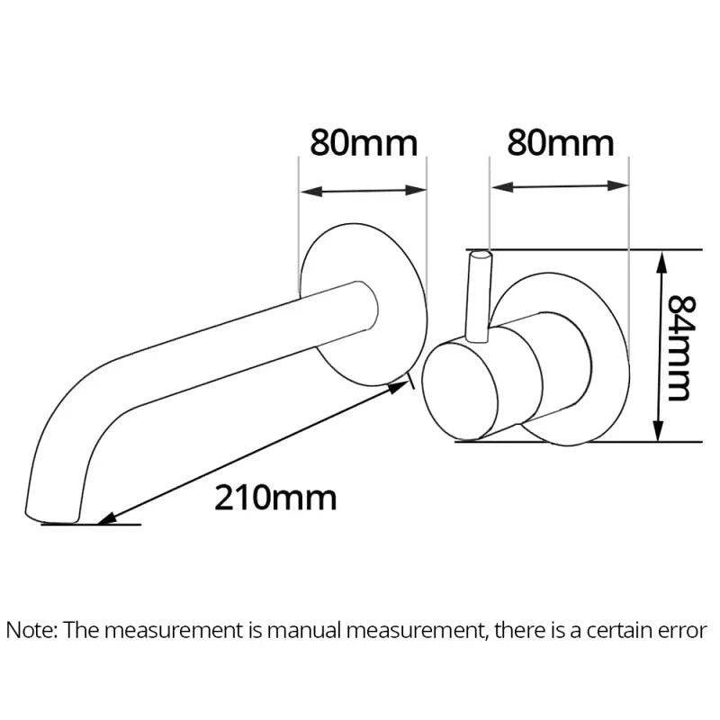 Matte Black Wall Mounted Faucet with Knurled Handle - Image 6