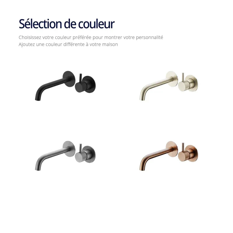 Matte Black Wall Mounted Faucet with Knurled Handle - Image 7