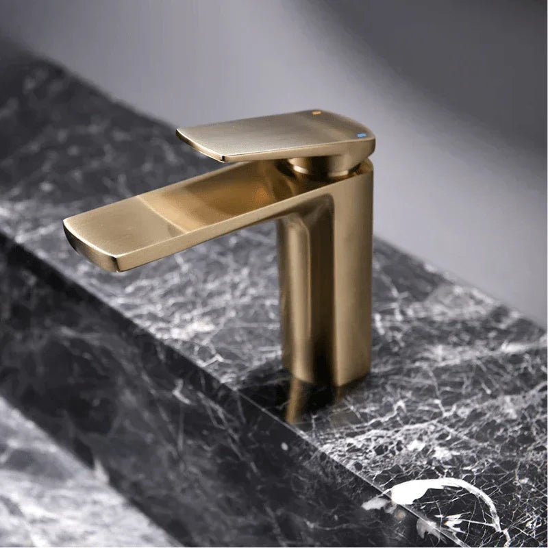 Modern Brushed Gold Single Lever Faucet - Image 3