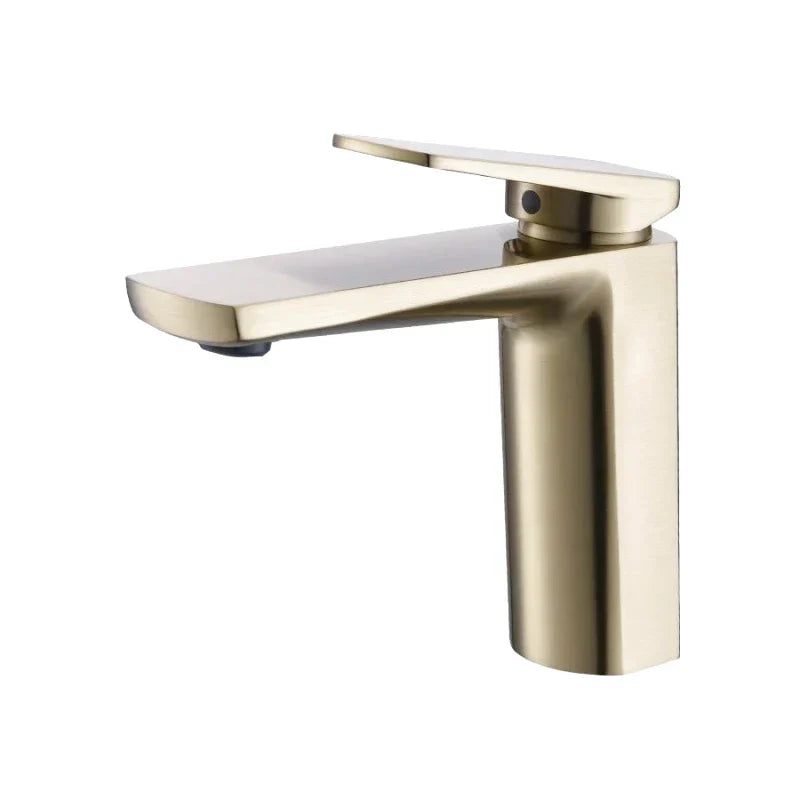 Modern Brushed Gold Single Lever Faucet - Image 7