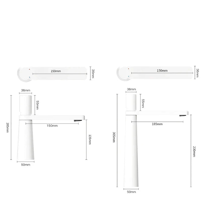 Modern Flat Spout Basin Faucet - Image 17