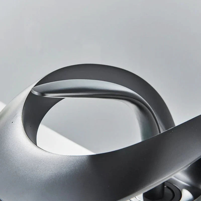 Modern Matte Black Waterfall Faucet with Twisted Spout - Image 3