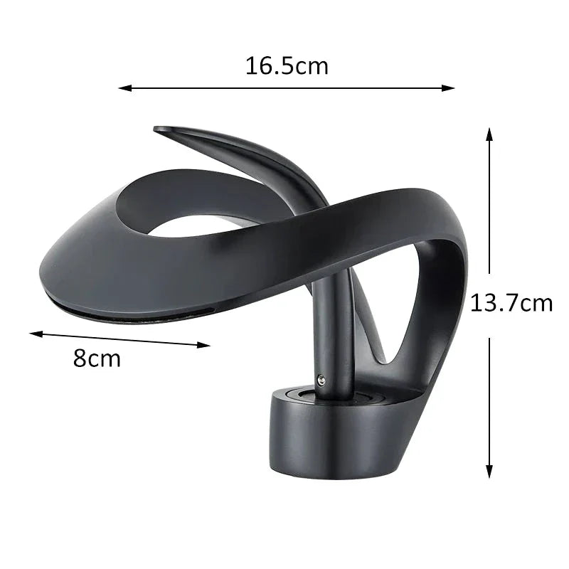 Modern Matte Black Waterfall Faucet with Twisted Spout - Image 4