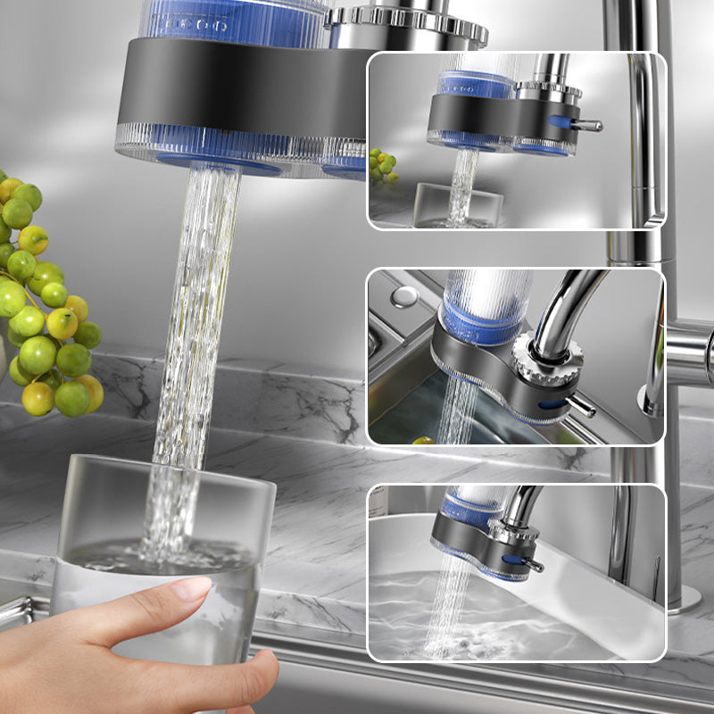 Modern Dual Spray Faucet Filter with Clear Housing - Image 3