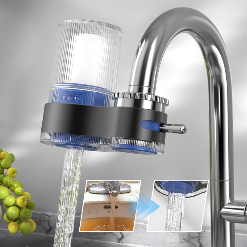 Modern Dual Spray Faucet Filter with Clear Housing - Image 2