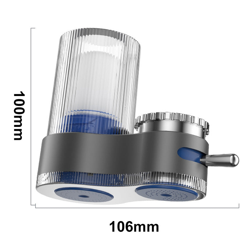 Modern Dual Spray Faucet Filter with Clear Housing - Image 8